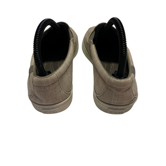 Crocs Shoes Womens 8 Citilane Low Flats 204929 Brown Fabric Slip on Round Toe - Picture 6 of 8